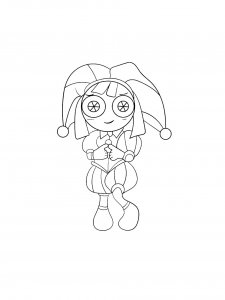 Pomni coloring page 16