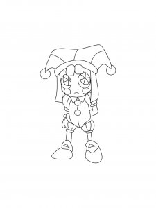 Pomni coloring page 5