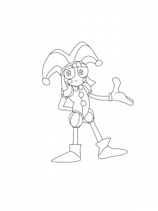 Pomni coloring page 6