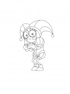 Pomni coloring page 7
