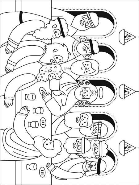 The Last Supper coloring pages