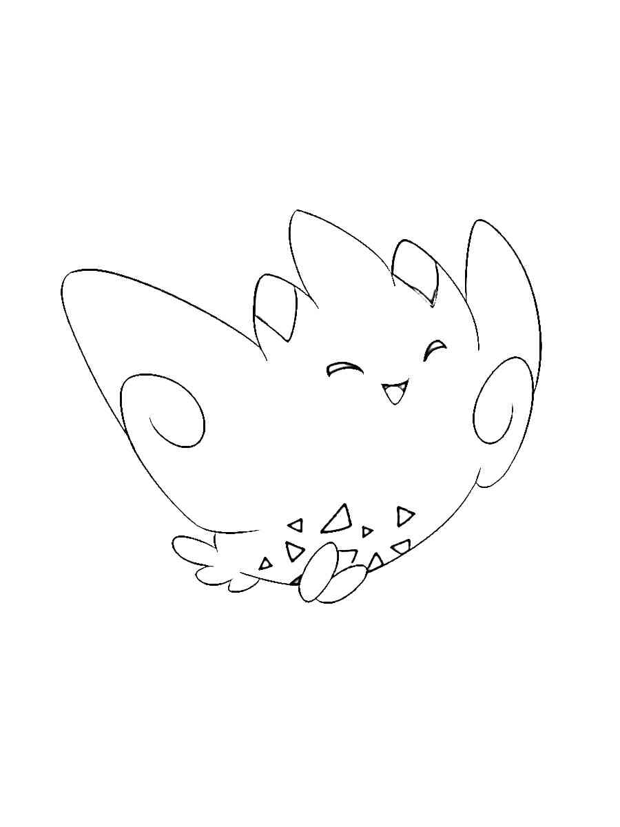 togekiss coloring page transparent png pokemon