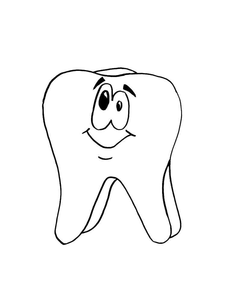 Printable Tooth Coloring Page