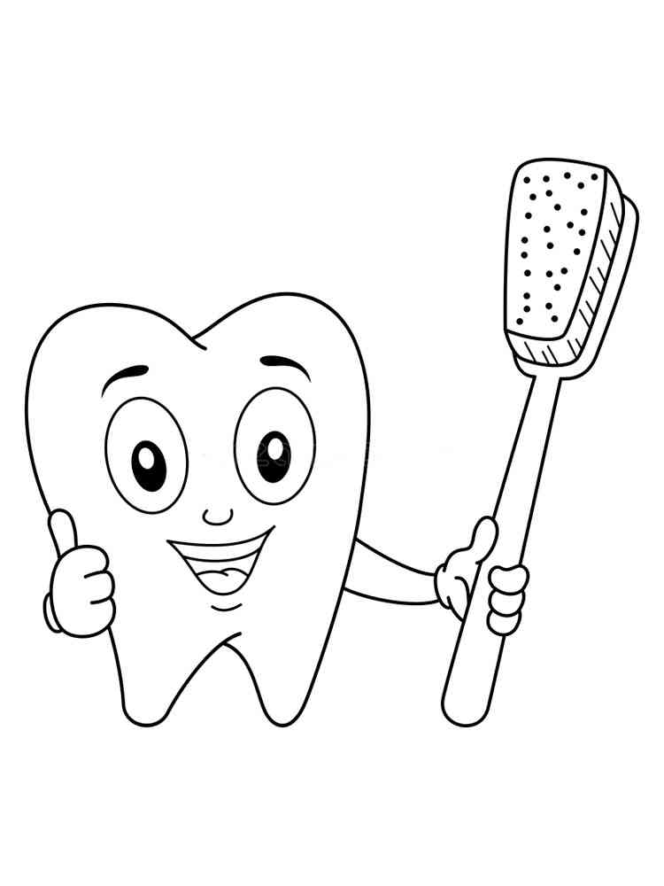 Tooth coloring pages. Free Printable Tooth coloring pages.