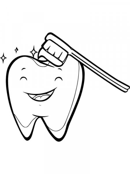 Tooth coloring pages