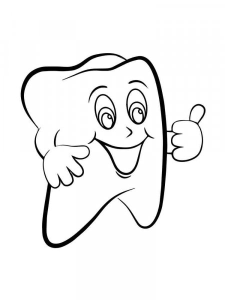 Tooth coloring pages