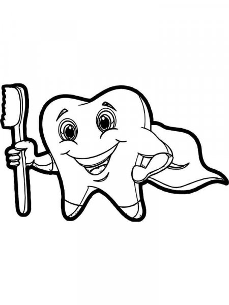 Tooth coloring pages