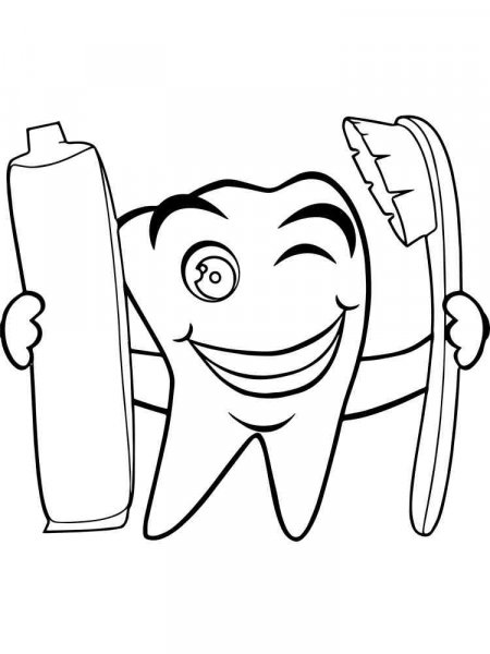 Tooth coloring pages