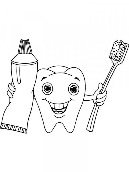 Tooth coloring pages