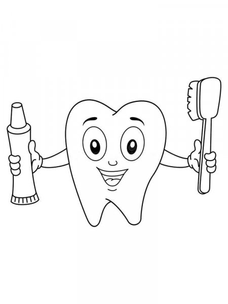 Tooth coloring pages