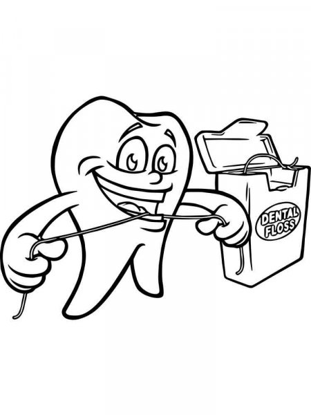 Tooth coloring pages