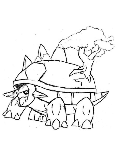 Torterra Pokemon coloring pages