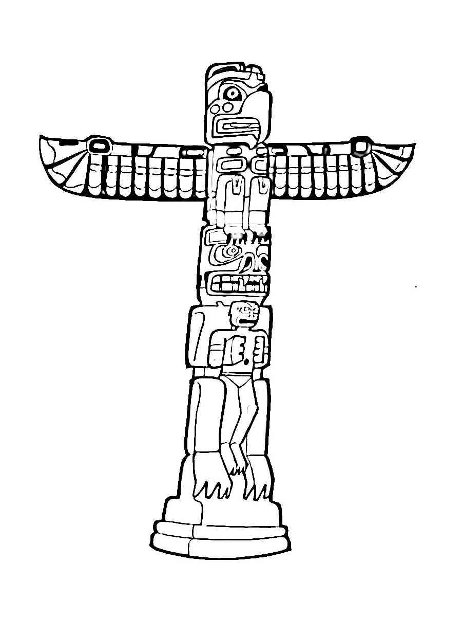 Totem Pole coloring pages