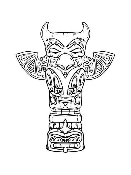 Totem Pole coloring pages