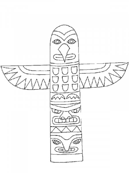 Totem Pole coloring pages