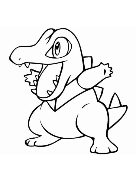 Totodile Pokemon coloring pages