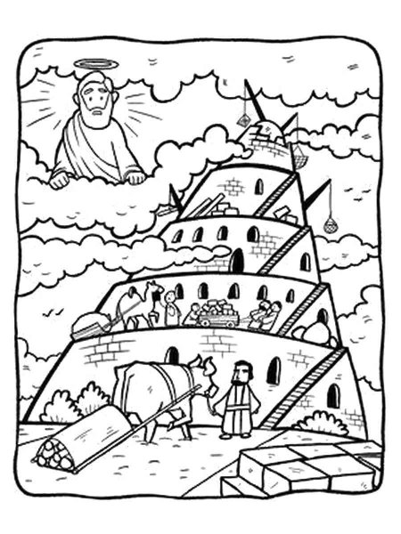 Tower of Babel coloring pages