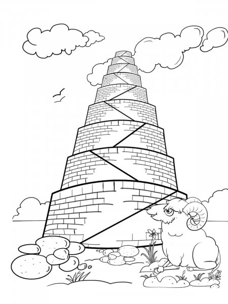 Tower of Babel coloring pages