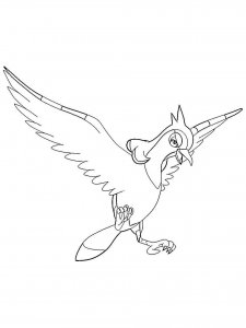 tranquill coloring page printable pokemon