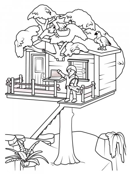 Tree house coloring pages