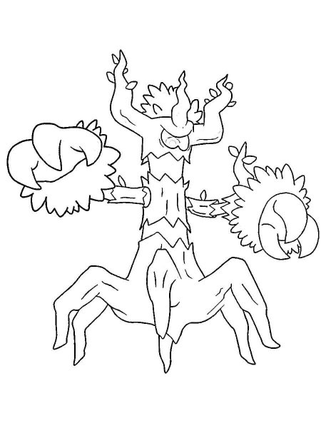 Trevenant Pokemon coloring pages