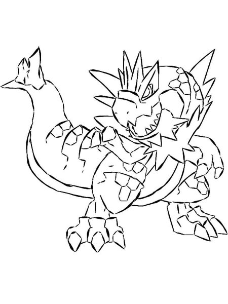 Tyrantrum Pokemon coloring pages