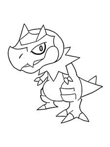 free tyrunt color pages pokemon