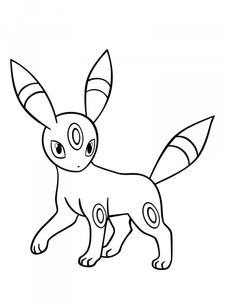 Pokemon Umbreon coloring pages - Free Printable