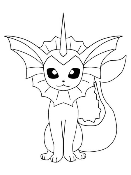 Vaporeon Pokemon coloring pages