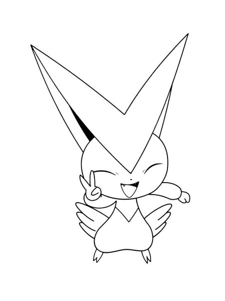 Victini Pokemon coloring pages