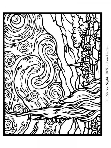 Vincent van Gogh coloring pages