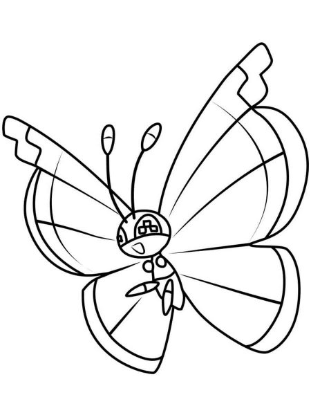 Vivillon Pokemon coloring pages