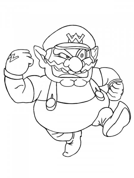 Wario coloring pages