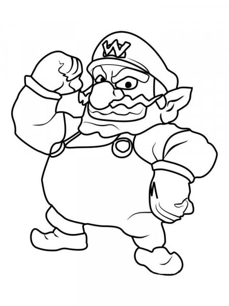 Wario coloring pages