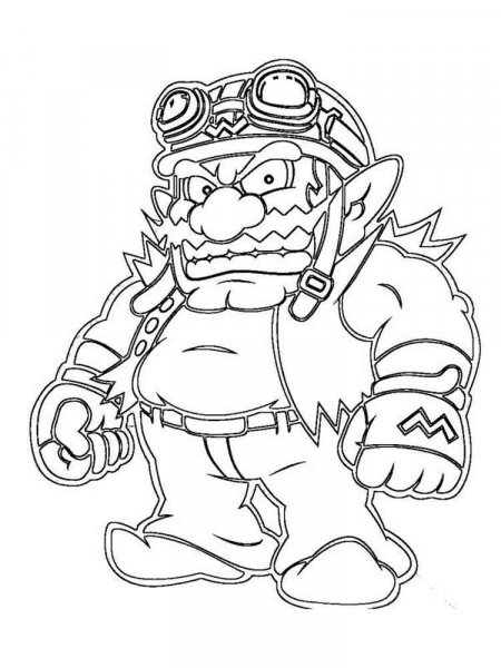 Wario coloring pages