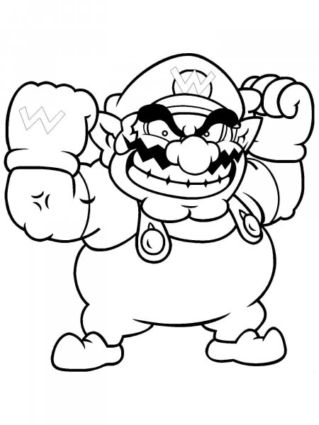 Wario coloring pages