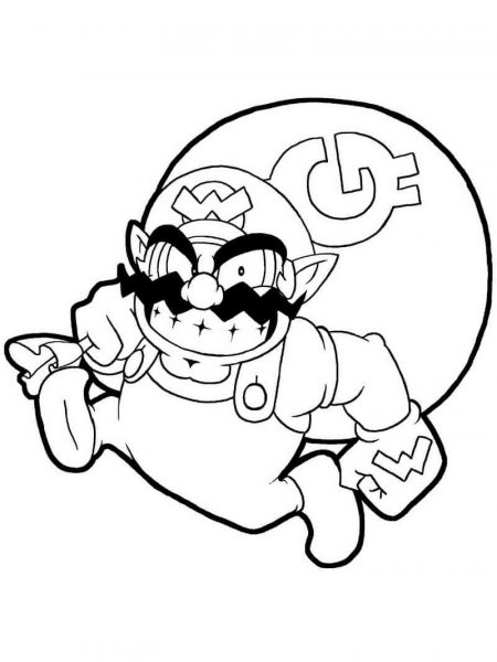 Wario coloring pages