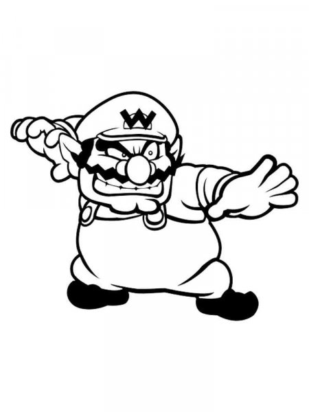 Wario coloring pages