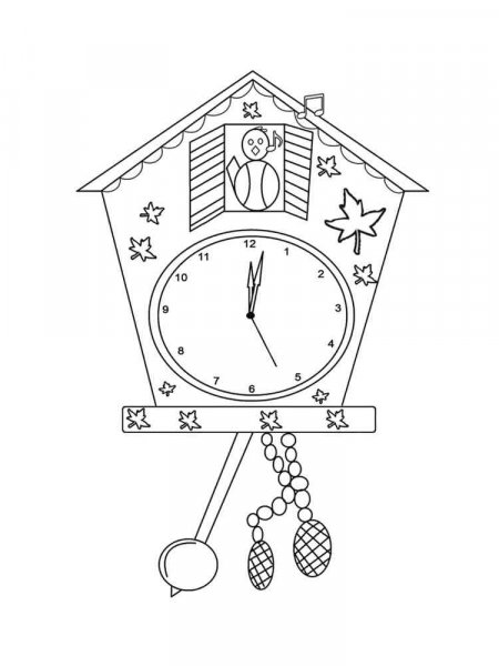 Watch and Clock coloring pages