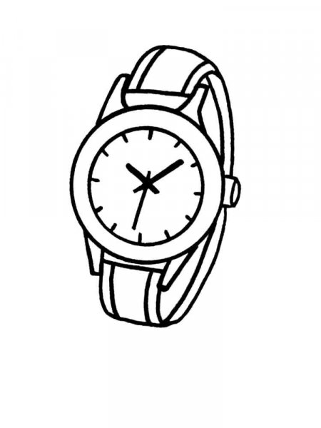 Watch and Clock coloring pages