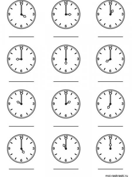 Watch and Clock coloring pages