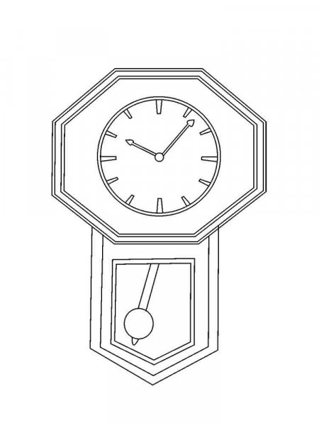 Watch and Clock coloring pages