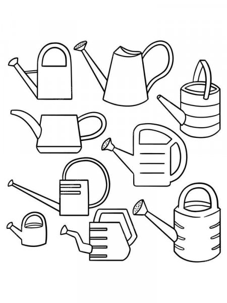 Watering Can Coloring Pages