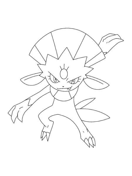 Weavile Pokemon coloring pages