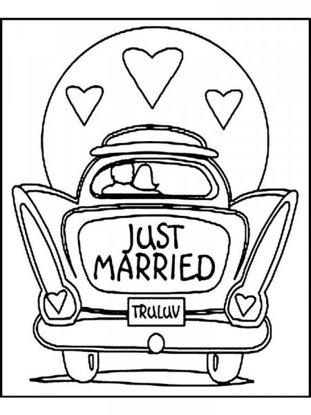 Wedding coloring pages