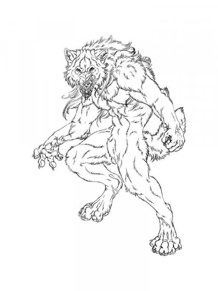 Werewolf coloring pages