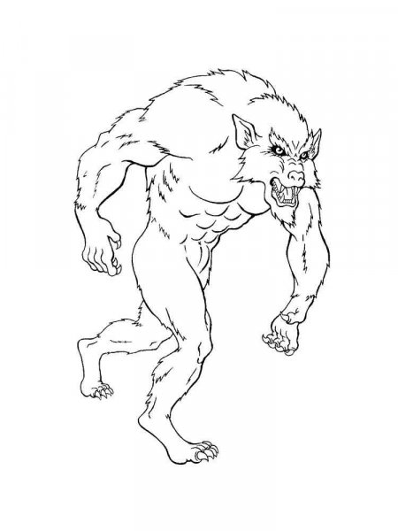 Werewolf coloring pages