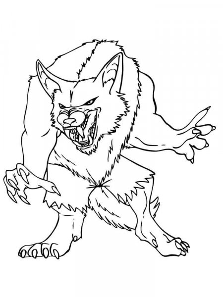 Werewolf coloring pages