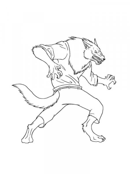 Werewolf coloring pages