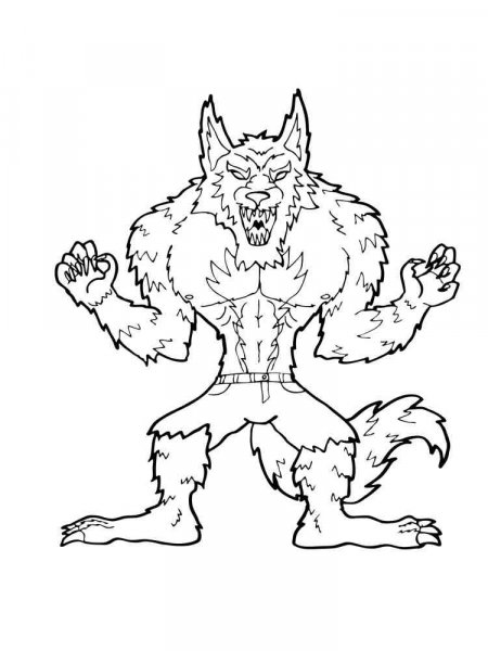 Werewolf coloring pages